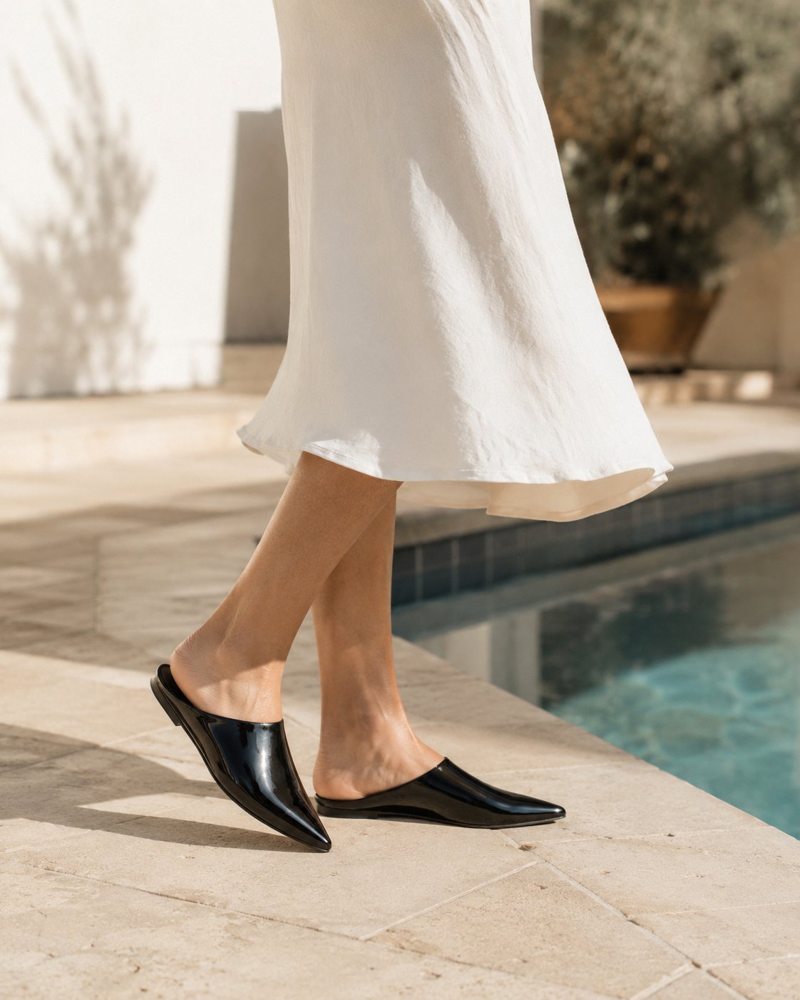 The Pointed Mule, worn
